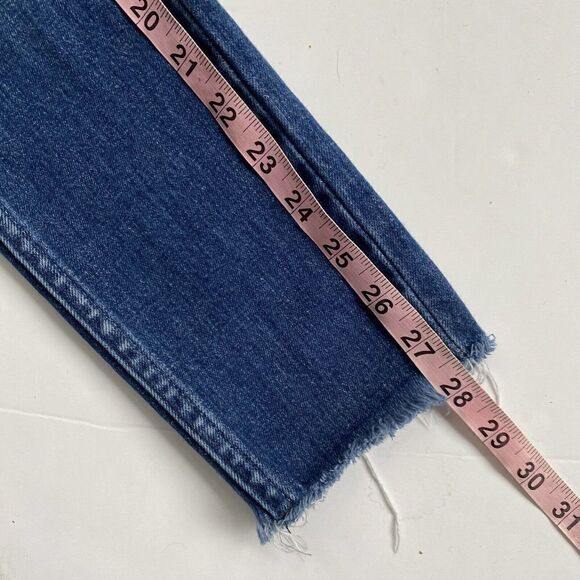 AMO Jeans Stix Crop Sweetheart Jeans Dark Wash Cotton Blend Made in USA Size 25 - Picture 10 of 12